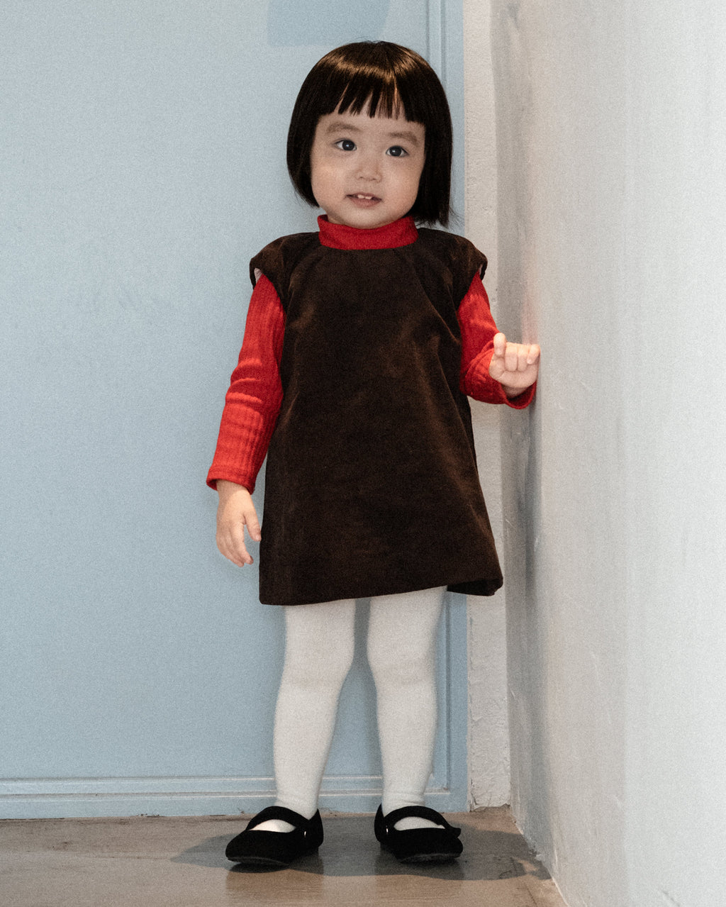 Corduroy Puff One-piece
