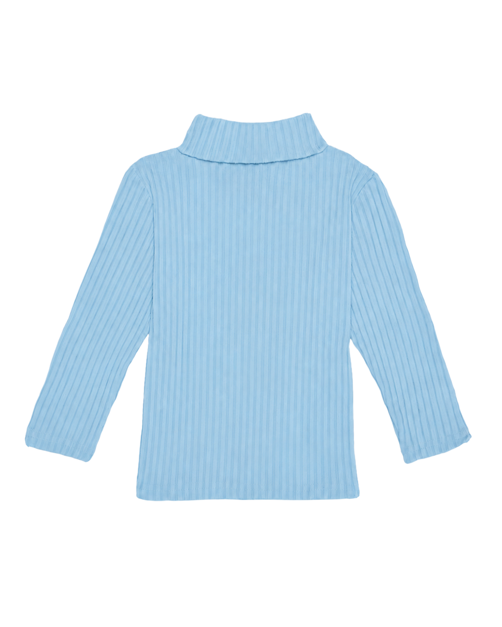 Soft Rib High Neck Long-Sleeve Tee / Blue