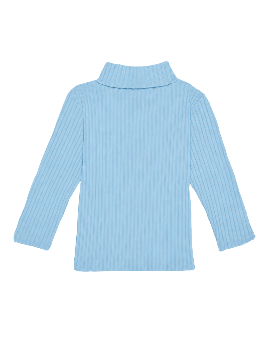 Soft Rib High Neck Long-Sleeve Tee / Blue
